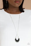 Homespun Artifact - Black Necklace - Paparazzi Accessories Necklace Bedazzle Me Pretty Mobile Fashion Boutique