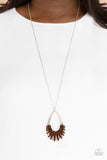 Homespun Artifact - Brown Necklace - Paparazzi Accessories Necklace Bedazzle Me Pretty Mobile Fashion Boutique