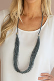 Homespun Artisan - Silver Necklace - Paparazzi Accessories Necklace Bedazzle Me Pretty Mobile Fashion Boutique