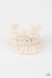 Homespun Hardware - White Bracelet - Paparazzi Accessories Bracelet Bedazzle Me Pretty Mobile Fashion Boutique