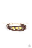 Homespun Radiance - Yellow Bracelet - Paparazzi Accessories Bracelet Bedazzle Me Pretty Mobile Fashion Boutique