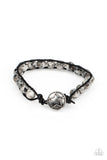 Homespun Stones - White Bracelet - Paparazzi Accessories Bracelet Bedazzle Me Pretty Mobile Fashion Boutique