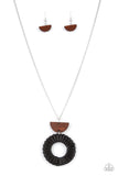 Homespun Stylist - Black Necklace - Paparazzi Accessories Necklace Bedazzle Me Pretty Mobile Fashion Boutique