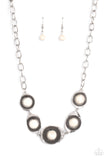 Homestead Harmony - White Necklace - Paparazzi Accessories Necklace Bedazzle Me Pretty Mobile Fashion Boutique