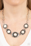Homestead Harmony - White Necklace - Paparazzi Accessories Necklace Bedazzle Me Pretty Mobile Fashion Boutique