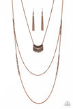 Homestead Harvest - Copper Necklace - Paparazzi Accessories Necklace Bedazzle Me Pretty Mobile Fashion Boutique