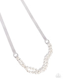 Honorable Haute - Silver Necklace - Paparazzi Accessories Necklace Bedazzle Me Pretty Mobile Fashion Boutique