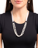 Honorable Haute - Silver Necklace - Paparazzi Accessories Necklace Bedazzle Me Pretty Mobile Fashion Boutique