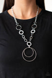HOOP du Jour - White Necklace - Paparazzi Accessories Necklace Bedazzle Me Pretty Mobile Fashion Boutique