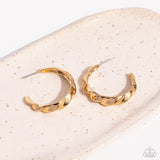 HOOP it Up - Gold Earrings - Paparazzi Accessories Earrings Bedazzle Me Pretty Mobile Fashion Boutique