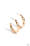 HOOP it Up - Gold Earrings - Paparazzi Accessories Earrings Bedazzle Me Pretty Mobile Fashion Boutique