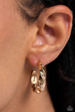 HOOP it Up - Gold Earrings - Paparazzi Accessories Earrings Bedazzle Me Pretty Mobile Fashion Boutique