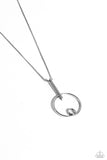 Hooped Theory - White Necklace - Paparazzi Accessories Necklace Bedazzle Me Pretty Mobile Fashion Boutique