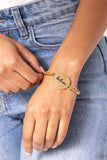 Hope and Faith - Gold Bracelet - Paparazzi Accessories Bracelet Bedazzle Me Pretty Mobile Fashion Boutique