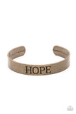 Hope Makes The World Go Round - Brass Bracelet - Paparazzi Accessories Bracelet FS-Bedazzle Me Pretty Mobile Fashion Boutique