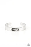 Hope Makes The World Go Round - Silver Bracelet - Paparazzi Accessories Bracelet Bedazzle Me Pretty Mobile Fashion Boutique