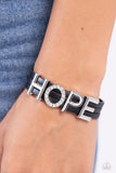 Hopeful Haute - Black Bracelet - Paparazzi Accessories Bracelet Bedazzle Me Pretty Mobile Fashion Boutique