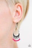 Hopelessly Houston - Pink Earrings - Paparazzi Accessories Earrings Bedazzle Me Pretty Mobile Fashion Boutique