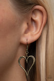 Hopelessly In Love - Brass Necklace - Paparazzi Accessories Necklace Bedazzle Me Pretty Mobile Fashion Boutique