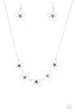 Hoppin Hibiscus - Multi Necklace - Paparazzi Accessories Necklace Bedazzle Me Pretty Mobile Fashion Boutique