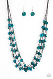 Hoppin Honolulu - Blue Necklace - Paparazzi Accessories Necklace Bedazzle Me Pretty Mobile Fashion Boutique
