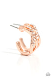 Horoscopic Helixes - Copper Earrings - Paparazzi Accessories Earrings Bedazzle Me Pretty Mobile Fashion Boutique