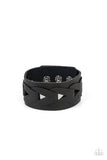 Horse and Carriage - Black Bracelet - Paparazzi Accessories Bracelet Bedazzle Me Pretty Mobile Fashion Boutique