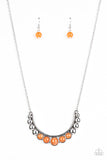 Horseshoe Bend - Orange Necklace - Paparazzi Accessories Necklace Bedazzle Me Pretty Mobile Fashion Boutique