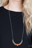 Horseshoe Bend - Orange Necklace - Paparazzi Accessories Necklace Bedazzle Me Pretty Mobile Fashion Boutique
