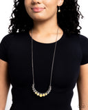 Horseshoe Bend - Yellow Necklace - Paparazzi Accessories Necklace Bedazzle Me Pretty Mobile Fashion Boutique