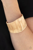 Hot Wired Wonder - Gold Bracelet - Paparazzi Accessories Bracelet Bedazzle Me Pretty Mobile Fashion Boutique