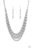 House of CHAIN - Silver Necklace - Paparazzi Accessories Necklace Bedazzle Me Pretty Mobile Fashion Boutique