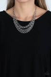 House of CHAIN - Silver Necklace - Paparazzi Accessories Necklace Bedazzle Me Pretty Mobile Fashion Boutique