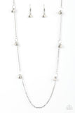 House Party Posh - White Necklace - Paparazzi Accessories Necklace Bedazzle Me Pretty Mobile Fashion Boutique