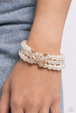 How Do You Do? - Gold Bracelet - Paparazzi Accessories Bracelet Bedazzle Me Pretty Mobile Fashion Boutique