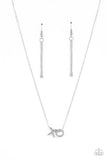 Hugs and Kisses - Silver Necklace - Paparazzi Accessories Necklace Bedazzle Me Pretty Mobile Fashion Boutique