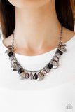Hurricane Season - Black Necklace - Paparazzi Accessories Necklace Bedazzle Me Pretty Mobile Fashion Boutique