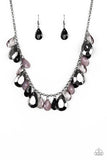 Hurricane Season - Black Necklace - Paparazzi Accessories Necklace Bedazzle Me Pretty Mobile Fashion Boutique