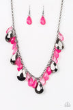 Hurricane Season - Pink Necklace - Paparazzi Accessories Necklace Bedazzle Me Pretty Mobile Fashion Boutique