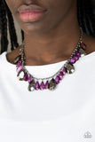 Hurricane Season - Purple Necklace - Paparazzi Accessories Necklace Bedazzle Me Pretty Mobile Fashion Boutique