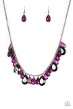 Hurricane Season - Purple Necklace - Paparazzi Accessories Necklace Bedazzle Me Pretty Mobile Fashion Boutique