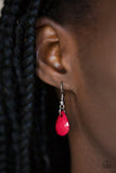 Hurricane Season - Red Necklace - Paparazzi Accessories Necklace Bedazzle Me Pretty Mobile Fashion Boutique