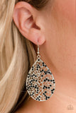 Hustle and Bustle - Black Earrings - Paparazzi Accessories Earrings Bedazzle Me Pretty Mobile Fashion Boutique