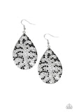 Hustle and Bustle - Black Earrings - Paparazzi Accessories Earrings Bedazzle Me Pretty Mobile Fashion Boutique