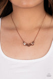 Hype Girl Glamour - Copper Necklace - Paparazzi Accessories Necklace Bedazzle Me Pretty Mobile Fashion Boutique