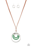 Hypnotic Happenings - Green Necklace - Paparazzi Accessories Necklace Bedazzle Me Pretty Mobile Fashion Boutique