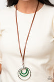 Hypnotic Happenings - Green Necklace - Paparazzi Accessories Necklace Bedazzle Me Pretty Mobile Fashion Boutique