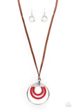 Hypnotic Happenings - Red Necklace - Paparazzi Accessories Necklace Bedazzle Me Pretty Mobile Fashion Boutique