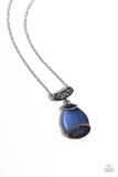 Hypnotic Headliner - Blue Necklace - Paparazzi Accessories Necklace Bedazzle Me Pretty Mobile Fashion Boutique