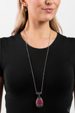 Hypnotic Headliner - Pink Necklace - Paparazzi Accessories Necklace Bedazzle Me Pretty Mobile Fashion Boutique
